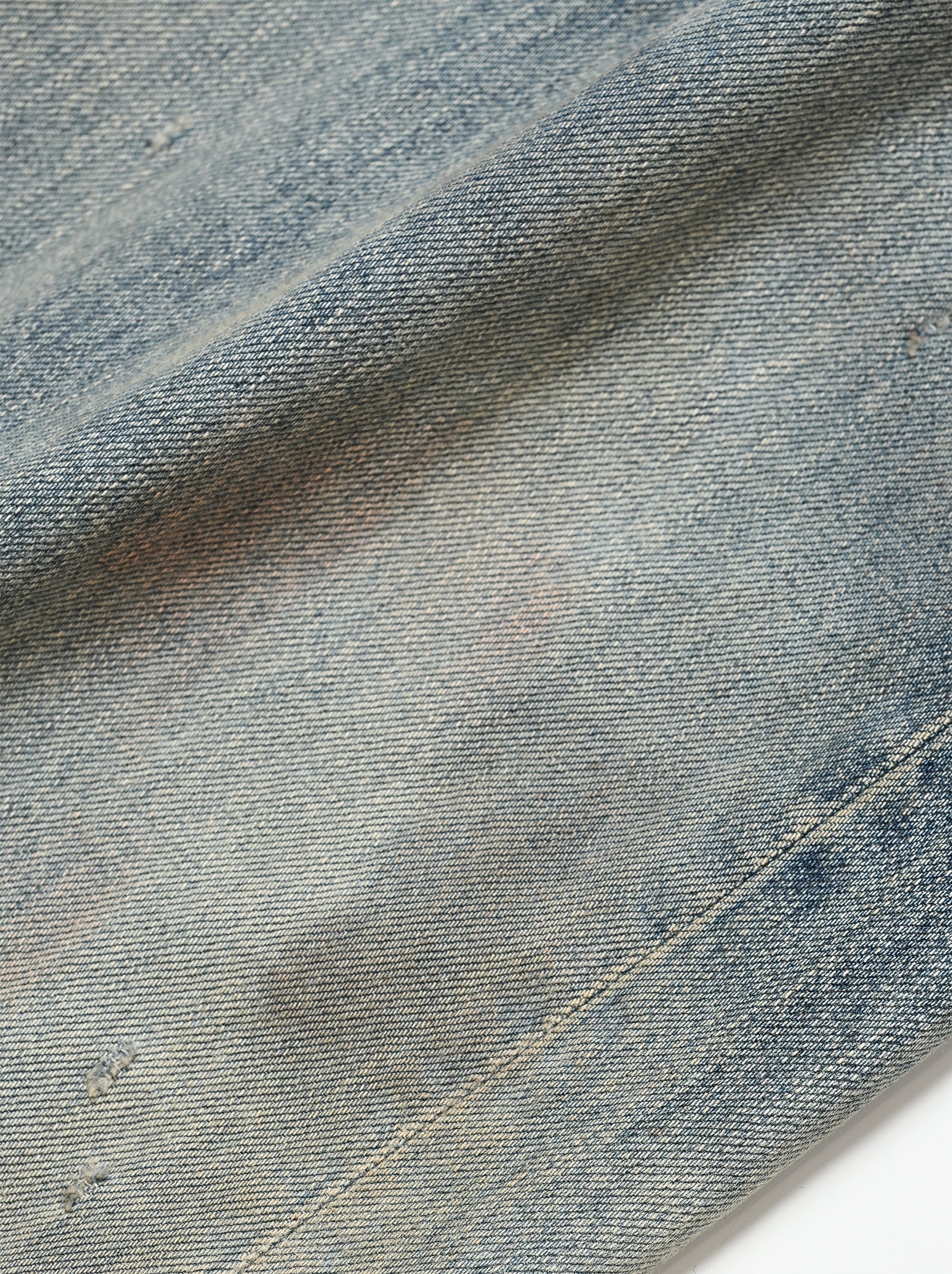 ANCELLM / CUT-OFF LENGTH DENIM PANTS -INDIGO