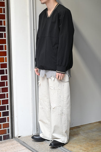 ANCELLM / C/N PULLOVER SHIRT -BLACK