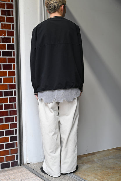 ANCELLM / C/N PULLOVER SHIRT -BLACK