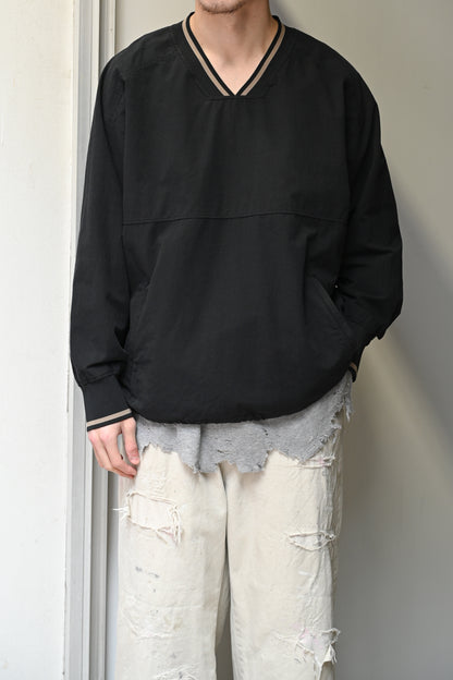 ANCELLM / C/N PULLOVER SHIRT -BLACK