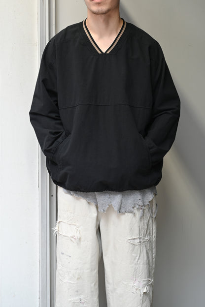 ANCELLM / C/N PULLOVER SHIRT -BLACK