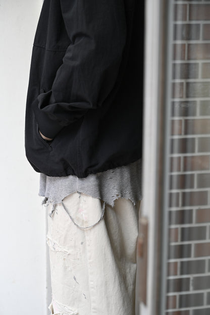 ANCELLM / C/N PULLOVER SHIRT -BLACK