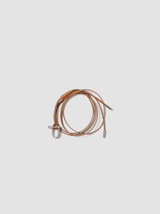 ANCELLM / LEATHER ROPE BRACELET -BROWN