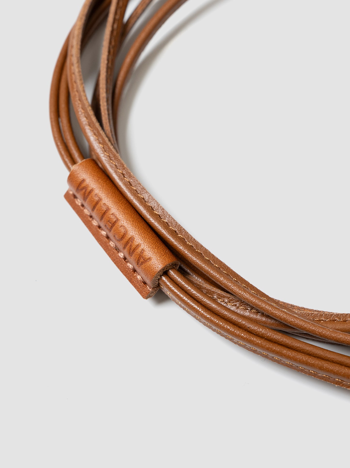 ANCELLM / LEATHER ROPE BRACELET -BROWN