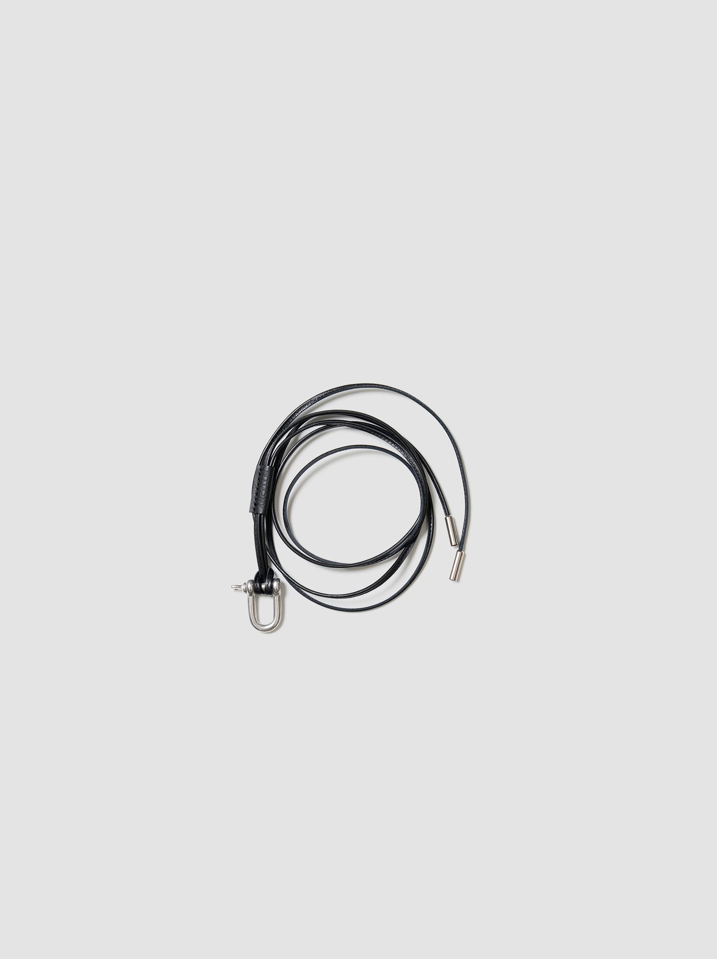 ANCELLM / LEATHER ROPE BRACELET -BLACK
