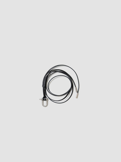 ANCELLM / LEATHER ROPE BRACELET -BLACK