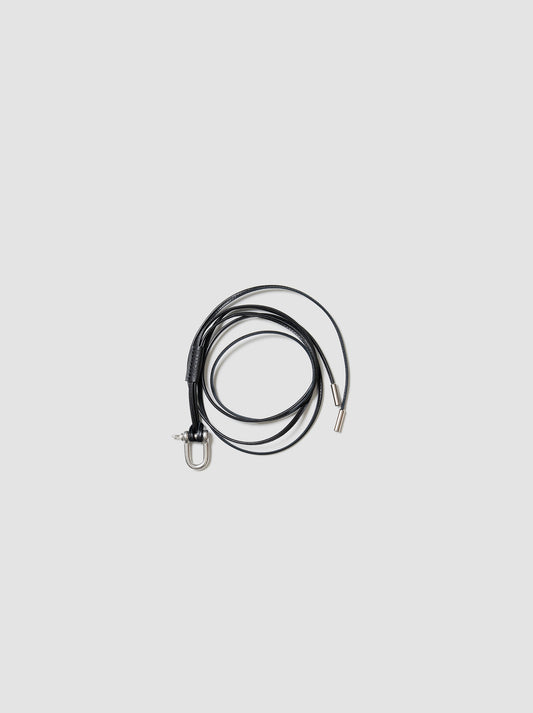 ANCELLM / LEATHER ROPE BRACELET -BLACK