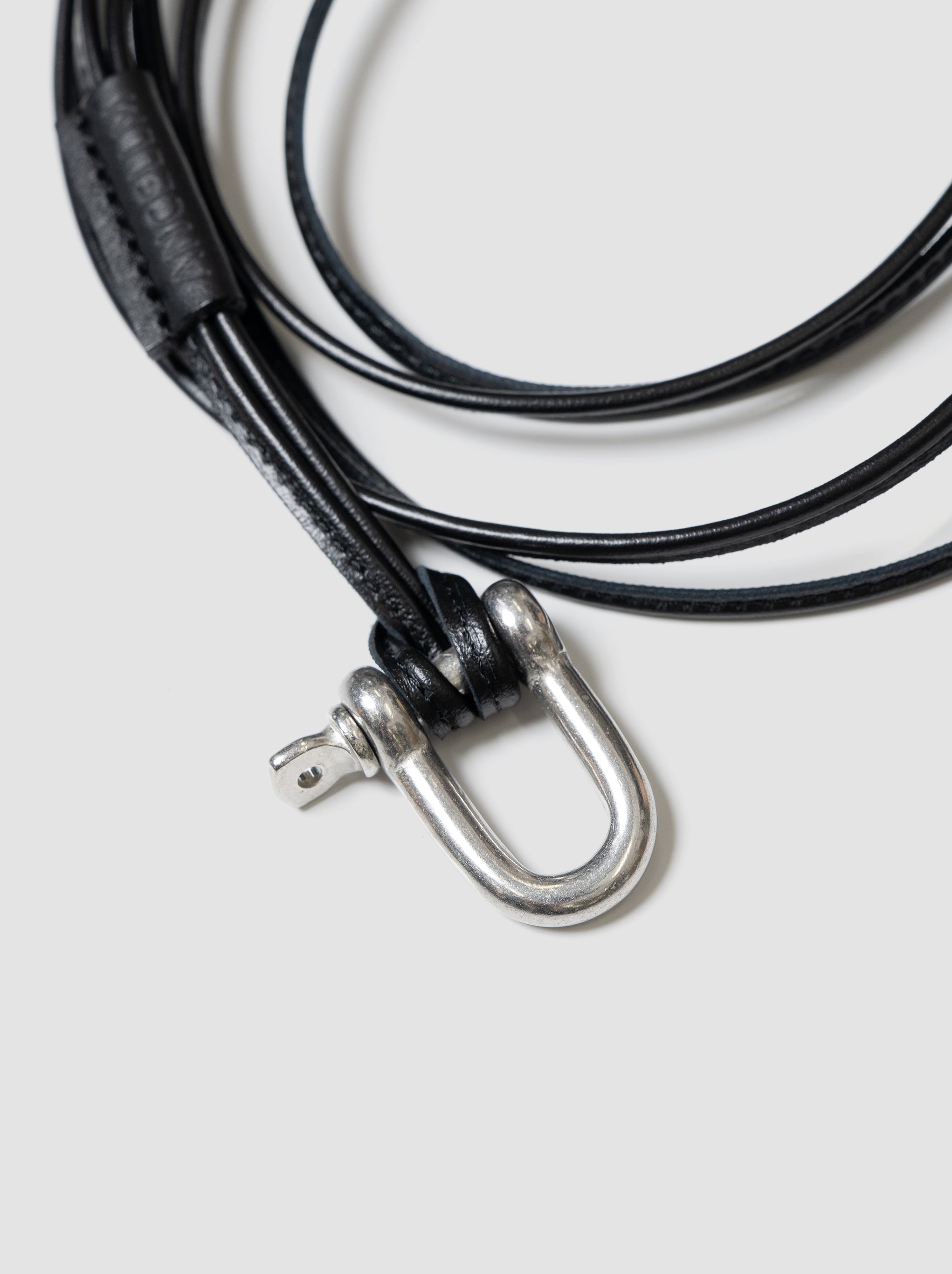 ANCELLM / LEATHER ROPE BRACELET -BLACK – and father