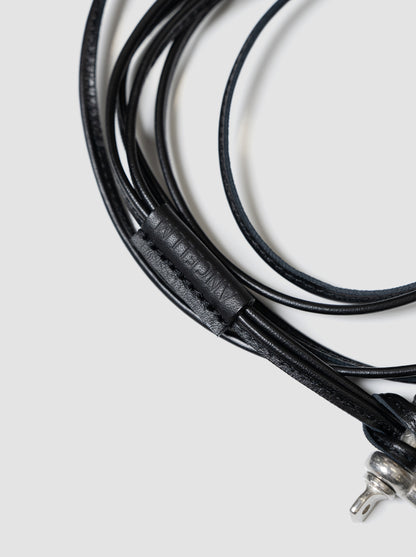 ANCELLM / LEATHER ROPE BRACELET -BLACK