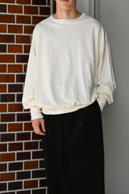 barbell object / bo top (loose) -ECRU