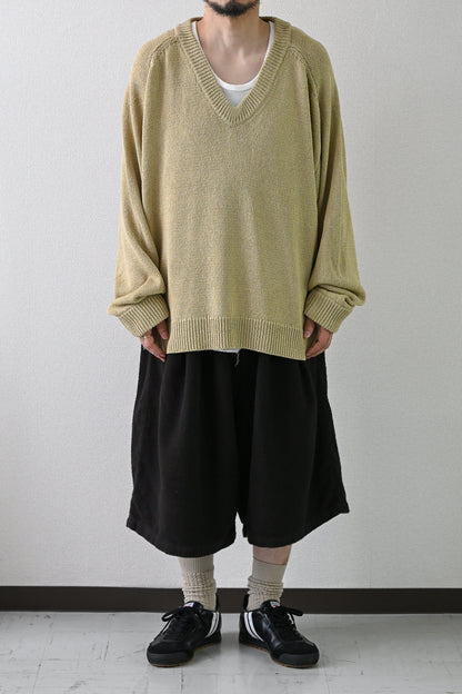ANCELLM / UV NECK KNIT -SAGE