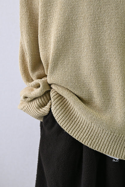 ANCELLM / UV NECK KNIT -SAGE
