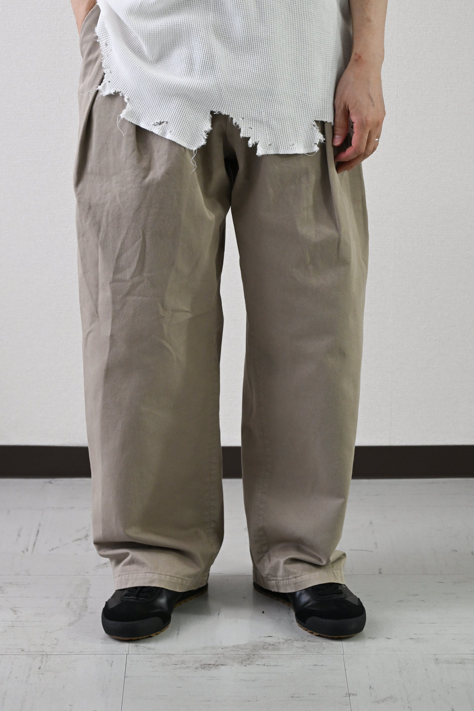 ANCELLM / CHINO SLACKS -GRAY
