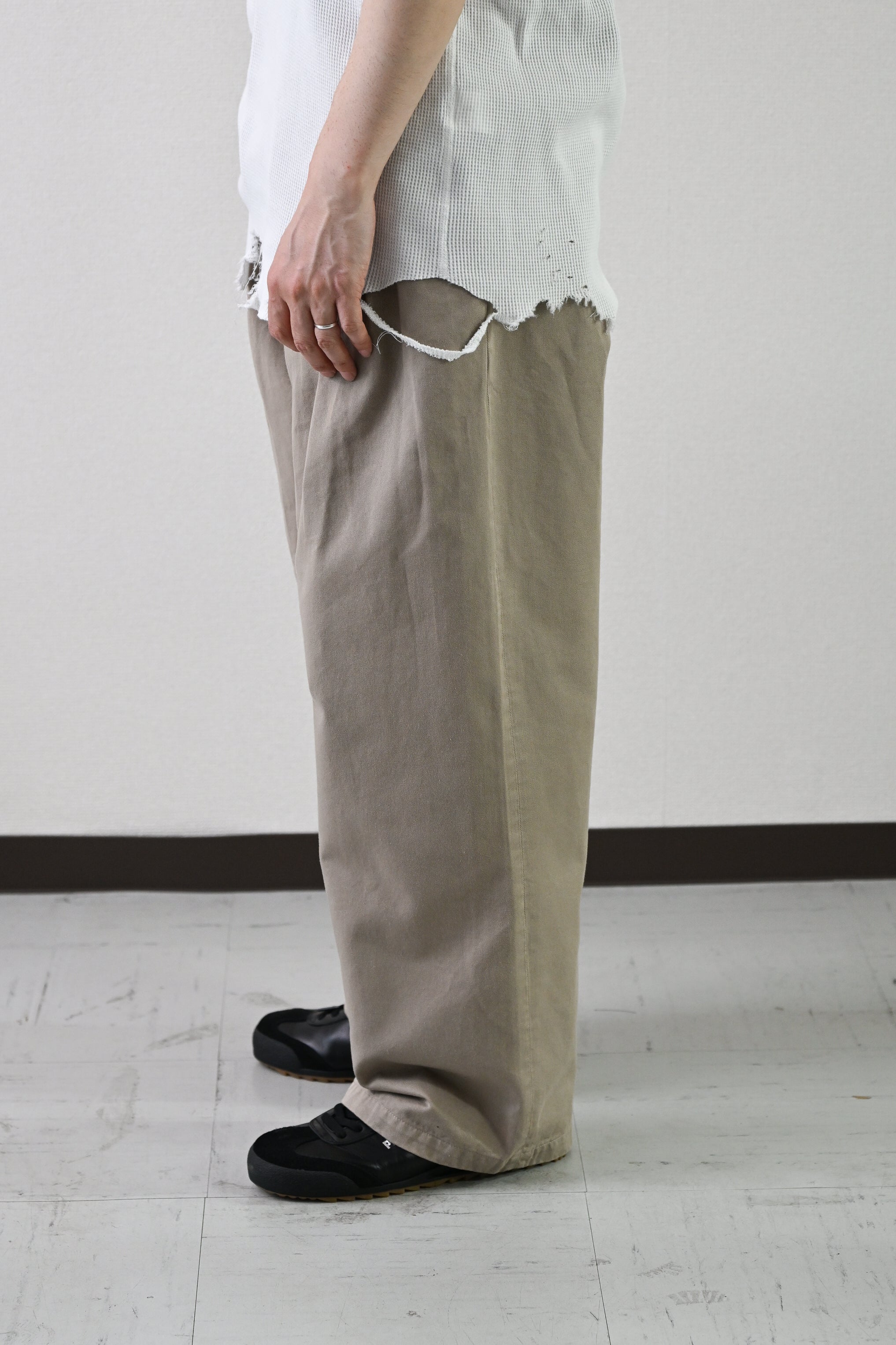 ANCELLM / CHINO SLACKS -GRAY