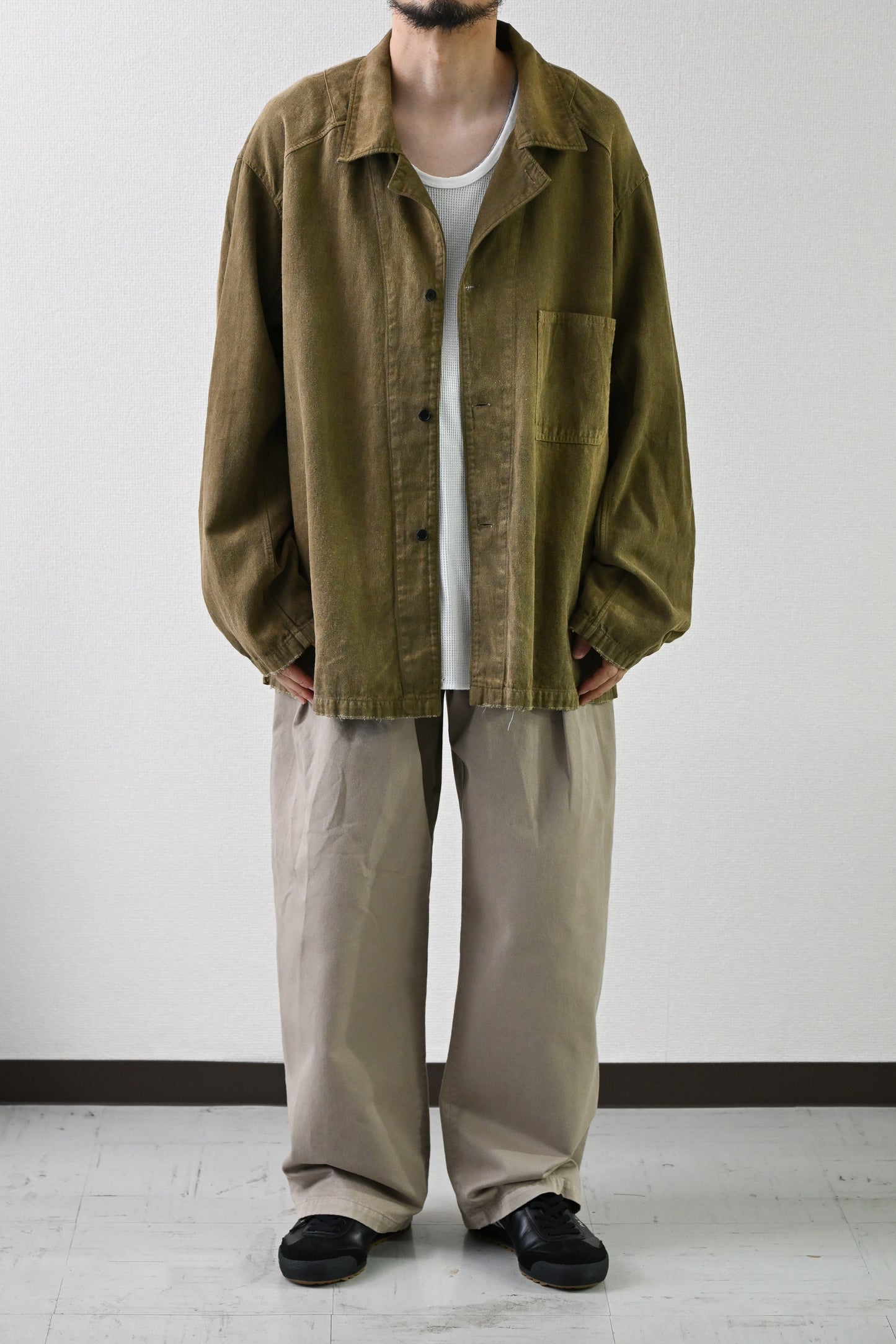 ANCELLM / CHINO SLACKS -GRAY