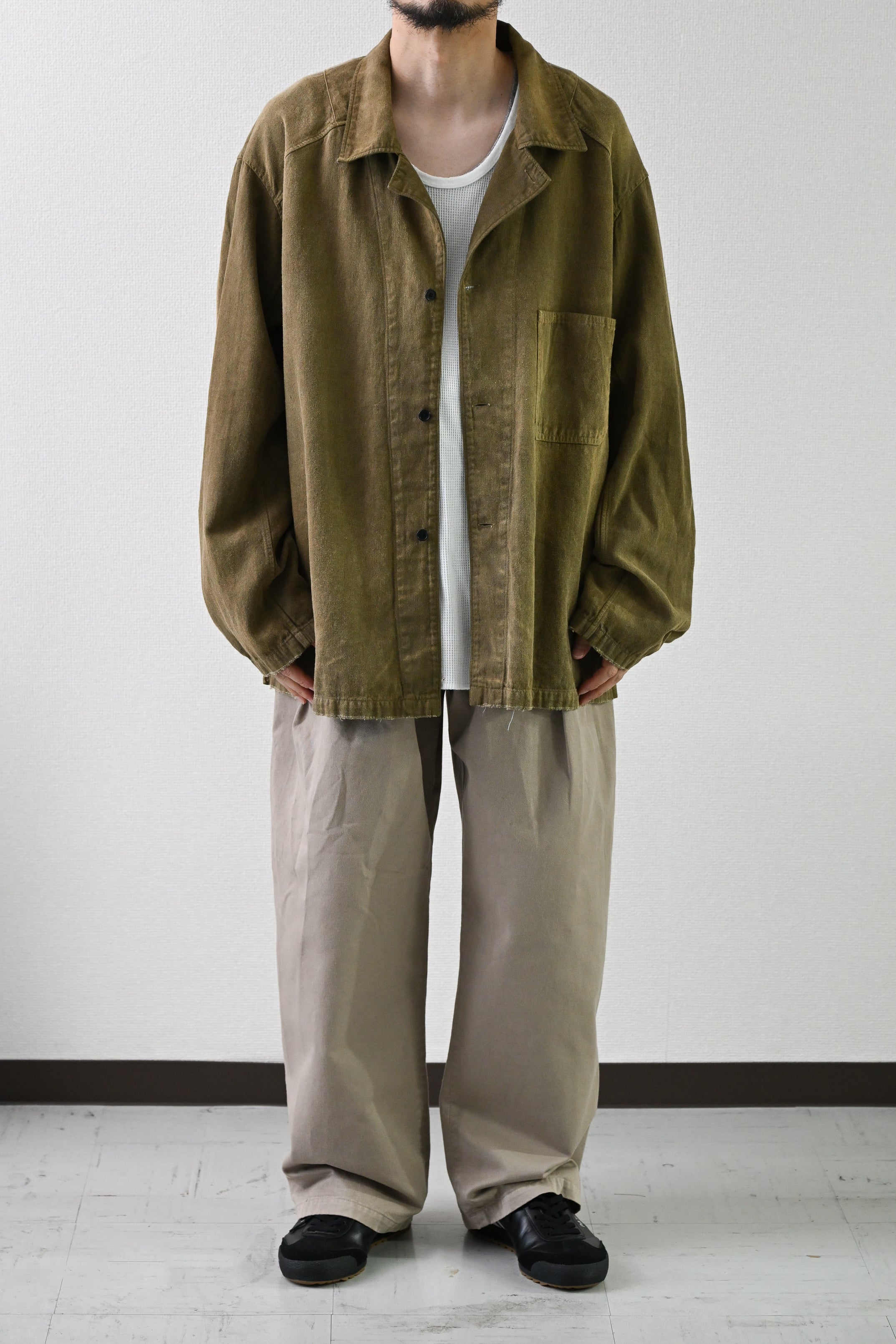 ANCELLM / CHINO SLACKS -GRAY