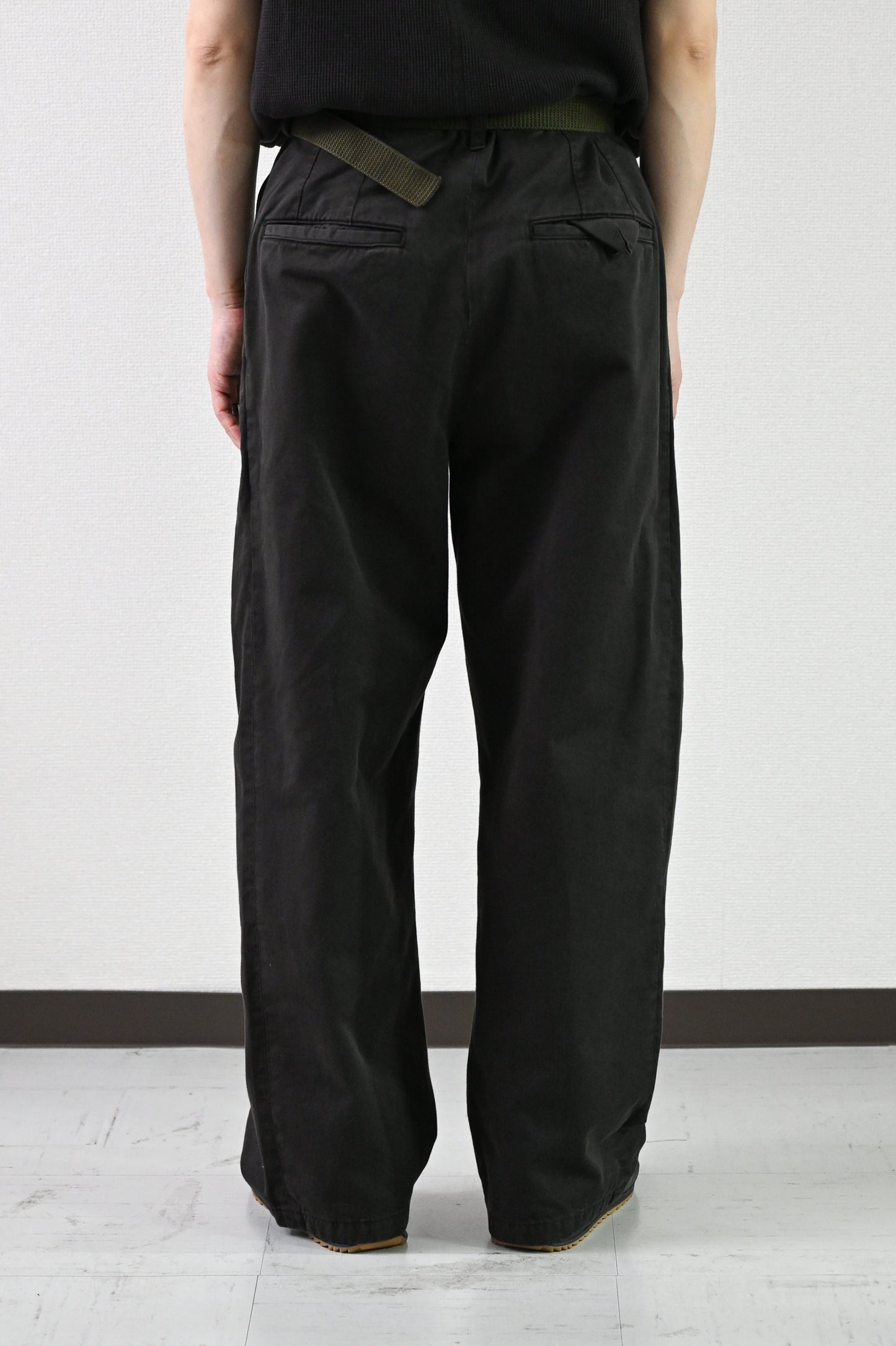 ANCELLM / CHINO SLACKS -BLACK