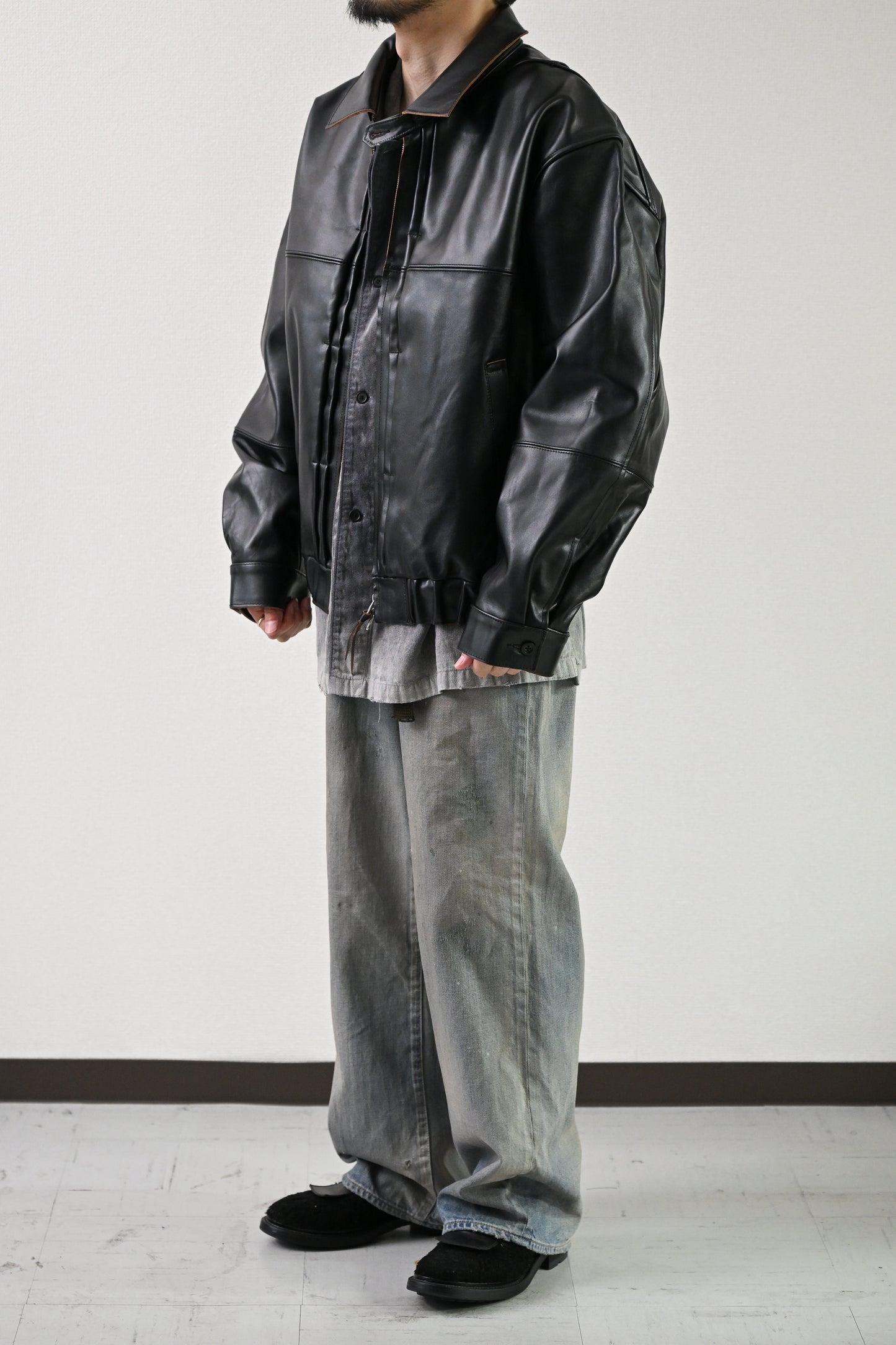 ANCELLM / H.L TUCK JACKET -BLACK