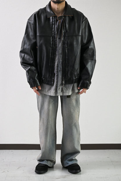 ANCELLM / SHOE-CUT DENIM PANTS -INDIGO