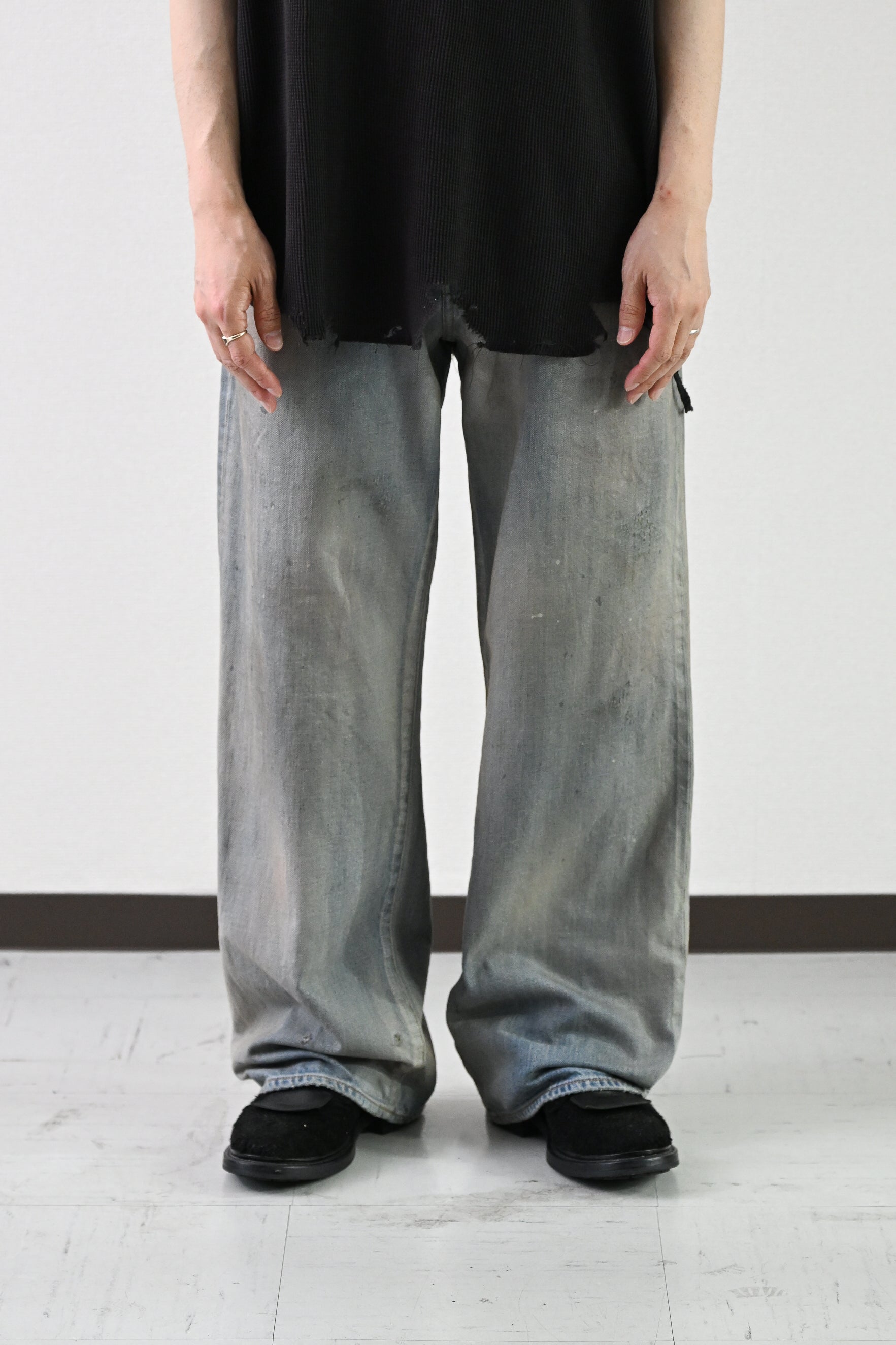 ANCELLM / SHOE-CUT DENIM PANTS -INDIGO – and father