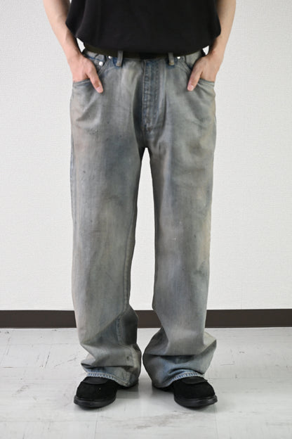 ANCELLM / SHOE-CUT DENIM PANTS -INDIGO