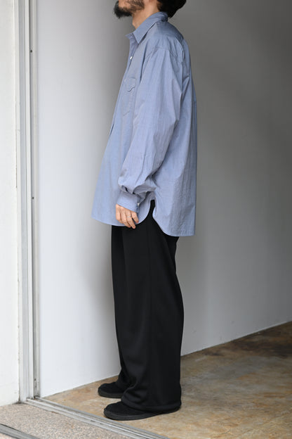 KAPTAIN SUNSHINE / Hakeme Chambray Classic Dress Shirt -BLUE