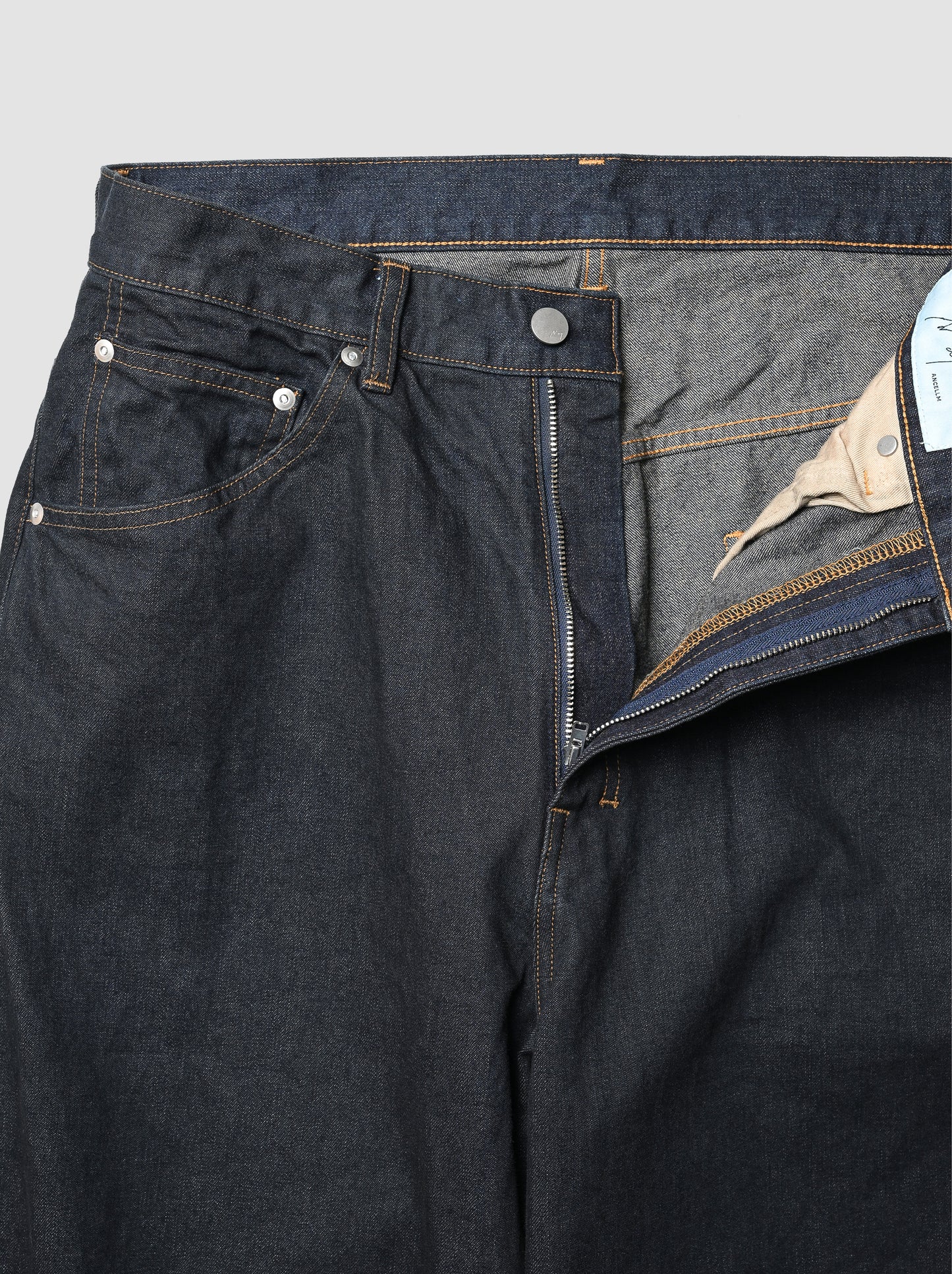 ANCELLM / STRAIGHT WIDE DENIM PANTS OW -INDIGO