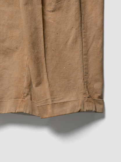 ANCELLM / DOUBLE-CUFF CHINO PANTS -BEIGE