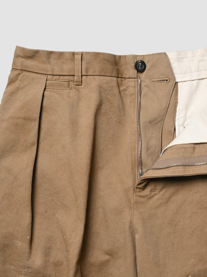 ANCELLM / DOUBLE-CUFF CHINO PANTS -BEIGE
