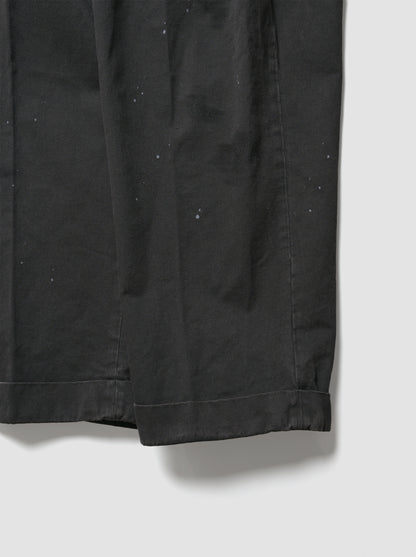 ANCELLM / DOUBLE-CUFF CHINO PANTS -BLACK