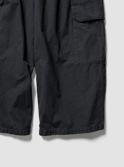 ANCELLM / POPLIN CARGO PANTS -BLACK