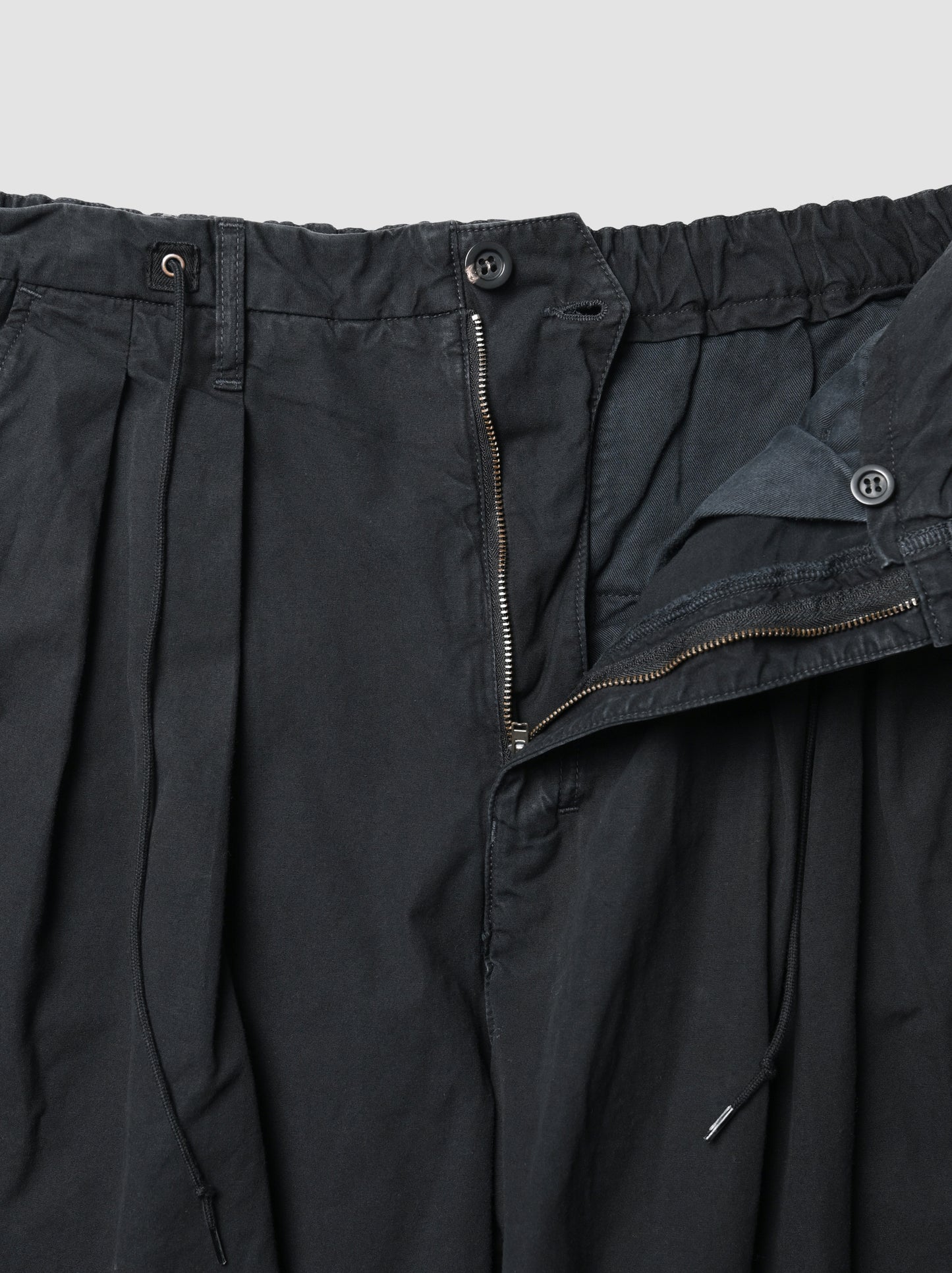 ANCELLM / POPLIN CARGO PANTS -BLACK