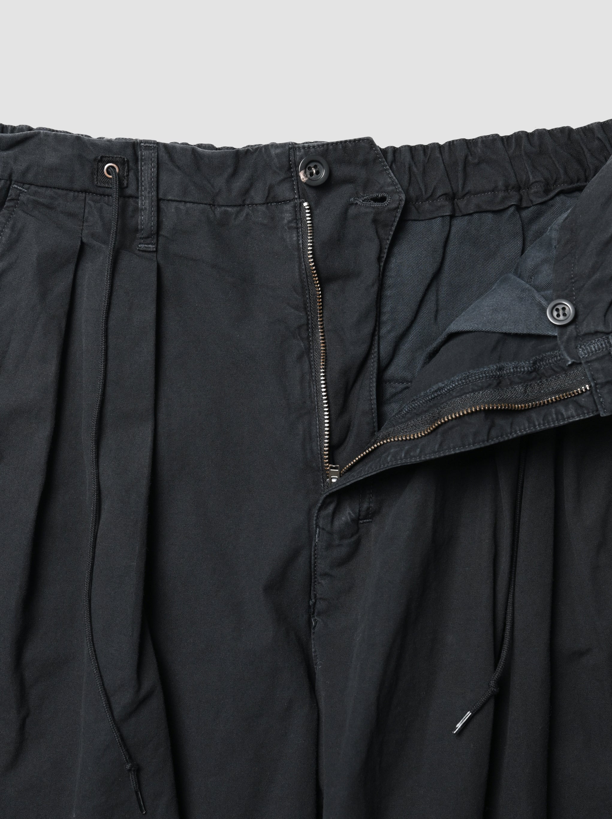 ANCELLM / POPLIN CARGO PANTS -BLACK