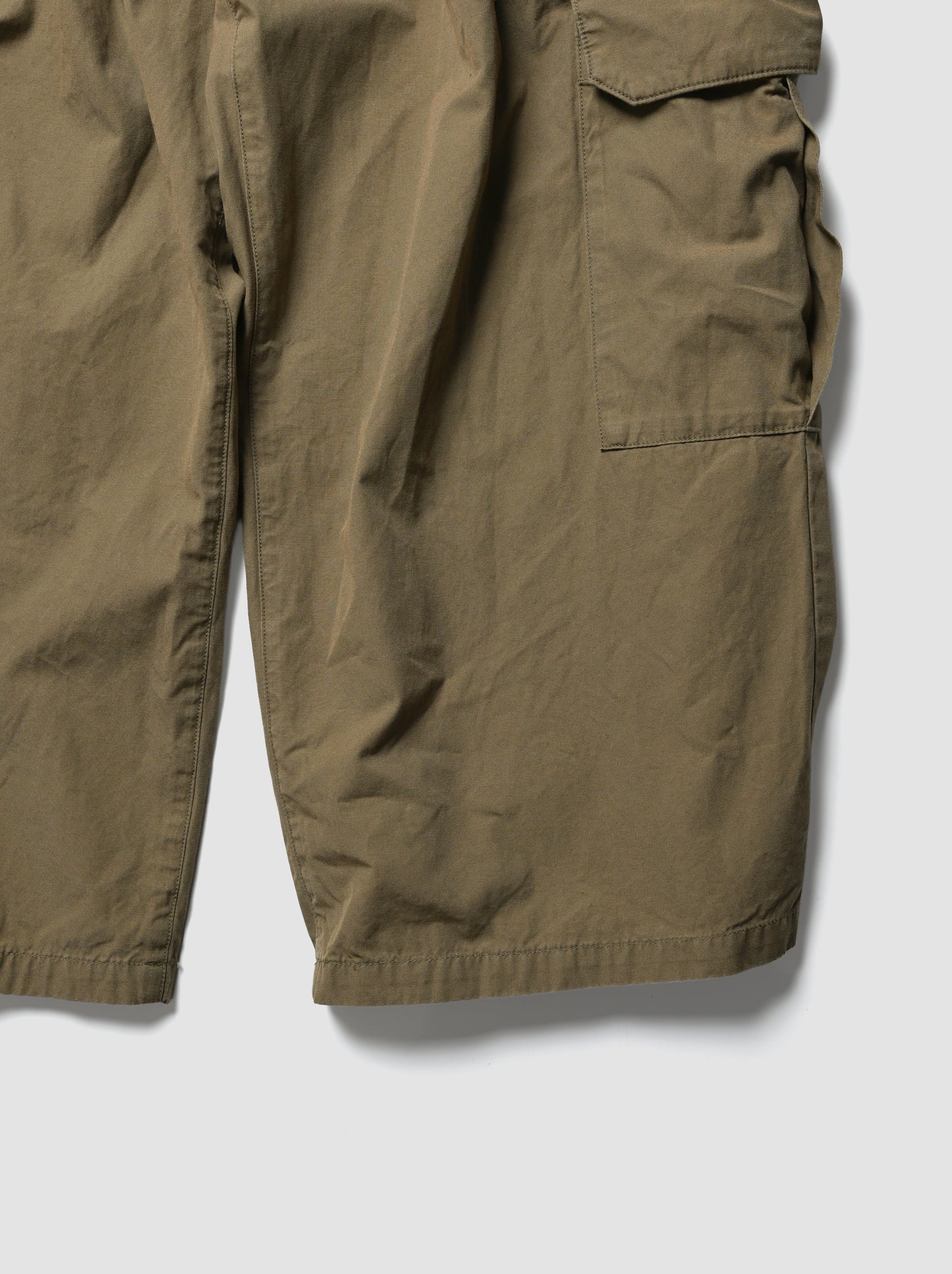 ANCELLM / POPLIN CARGO PANTS -OLIVE