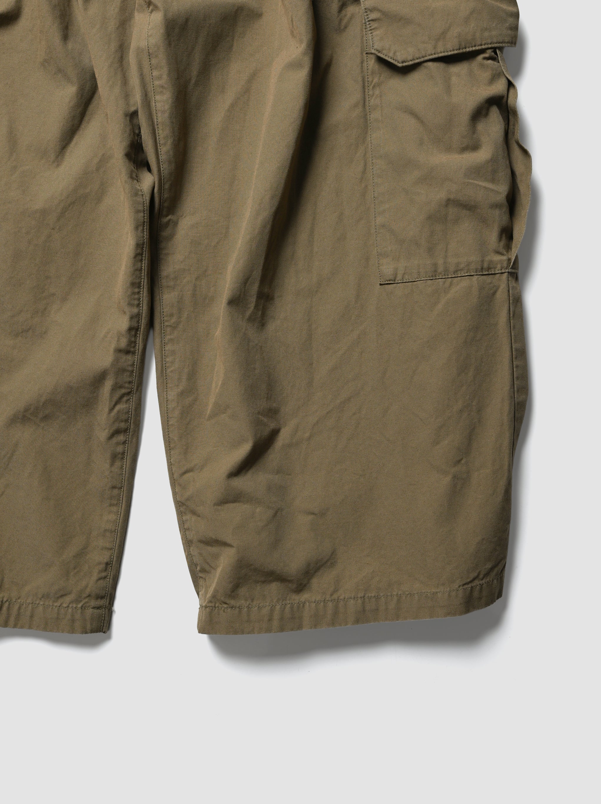 ANCELLM / POPLIN CARGO PANTS -OLIVE