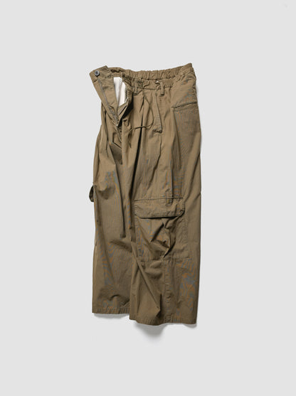 ANCELLM / POPLIN CARGO PANTS -OLIVE
