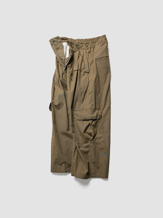 ANCELLM / POPLIN CARGO PANTS -OLIVE