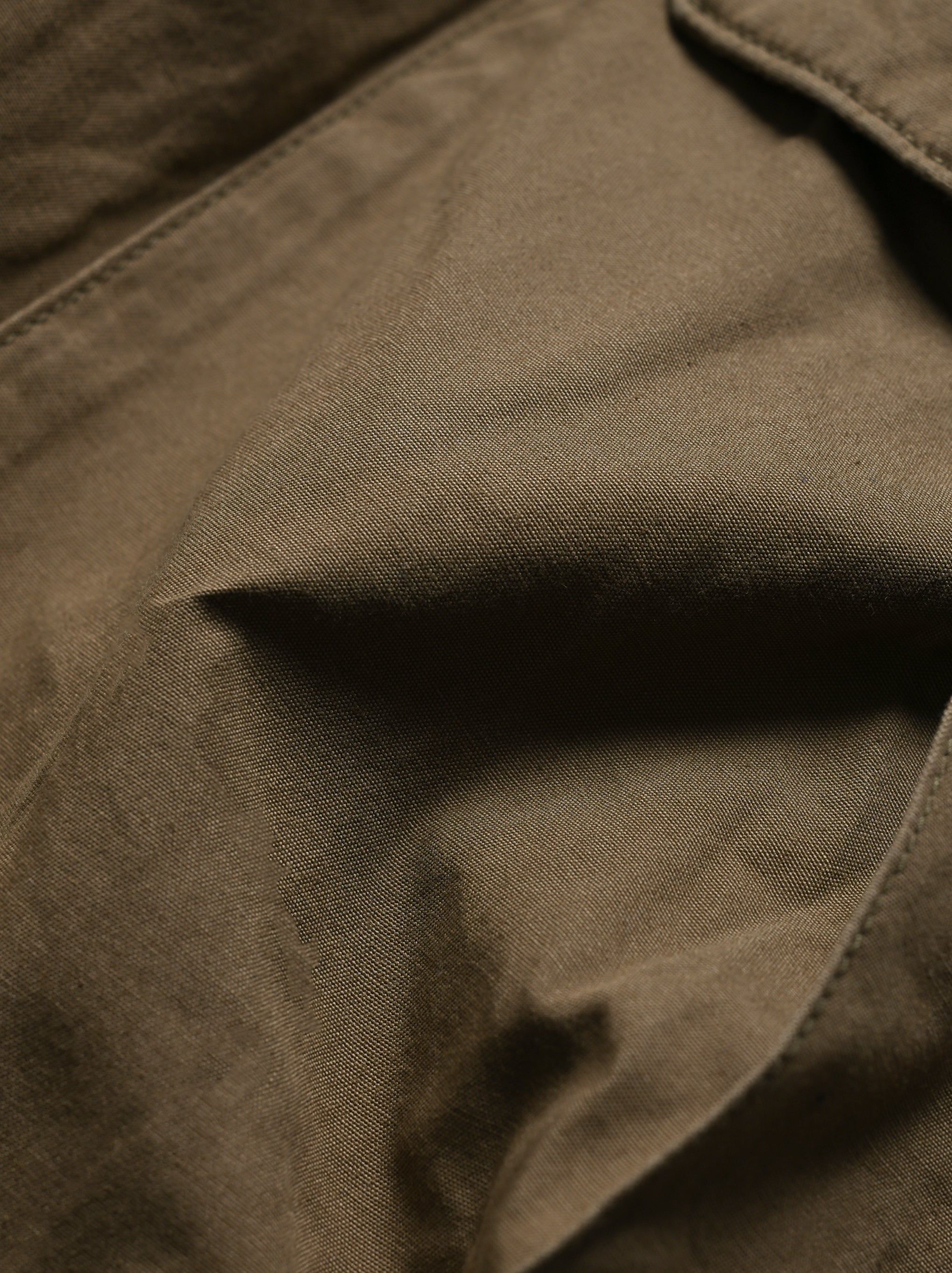 ANCELLM / POPLIN CARGO PANTS -OLIVE