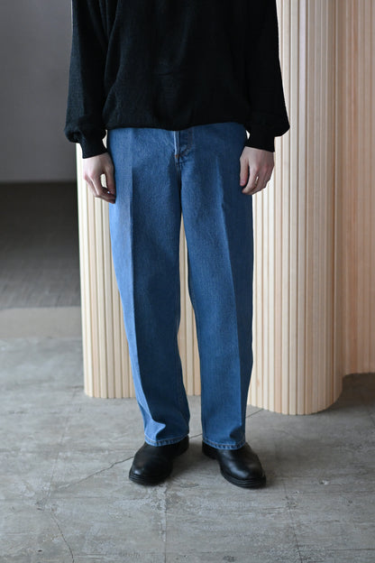 Cristaseya / BLEACHED DENIM HIGH- WAISTED JEANS -Bleached denim