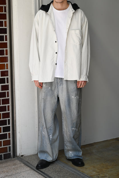 ANCELLM / HOODIE SHIRT -OFFWHITE