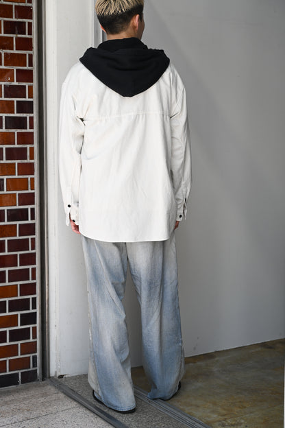 ANCELLM / HOODIE SHIRT -OFFWHITE