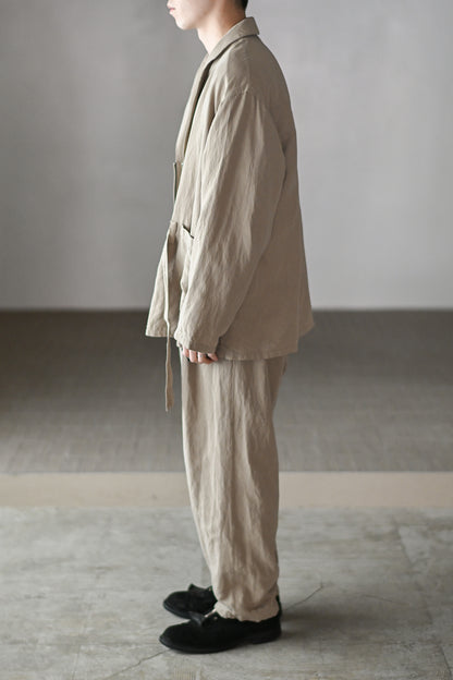 barbell object / belted jkt -BEIGE