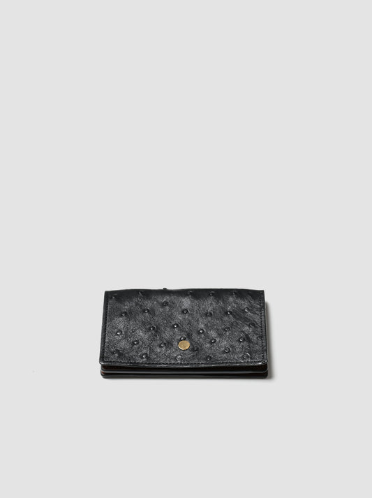 forme / <Card case> Ostrich -BLACK × DOUBLE