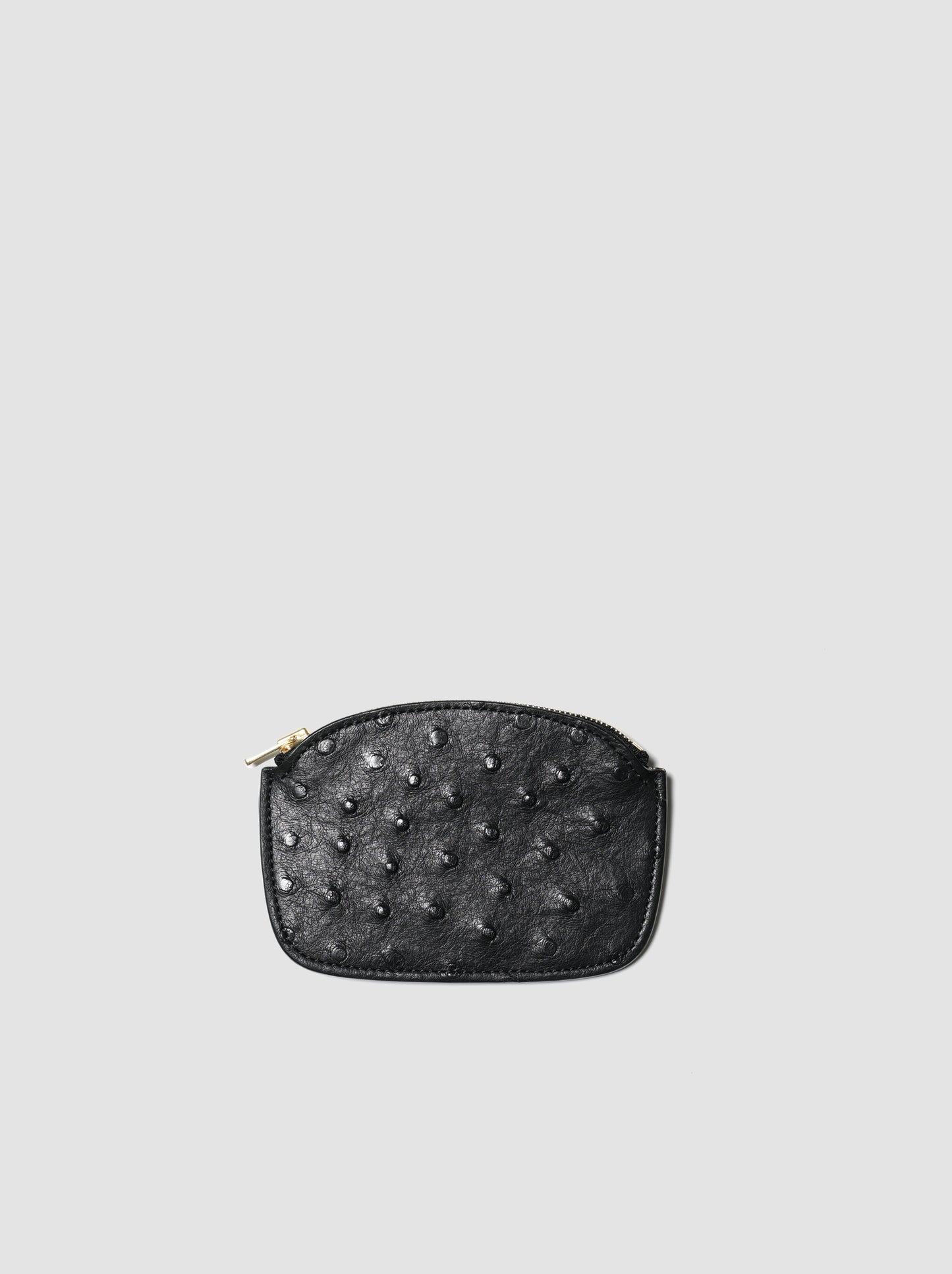 forme / <Coin purse> Ostrich -BLACK
