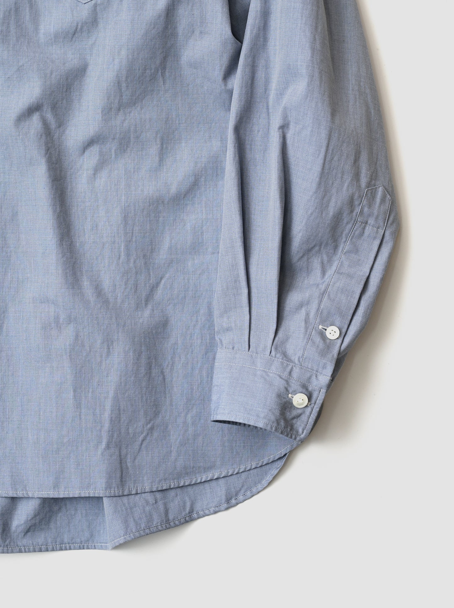 KAPTAIN SUNSHINE / Hakeme Chambray Classic Dress Shirt -BLUE