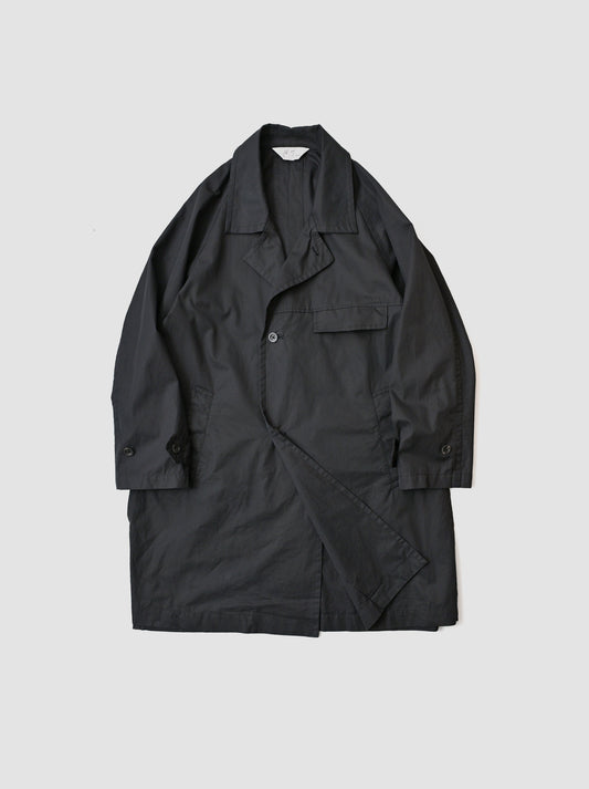 ANCELLM / SINGLE BREASTED COLLAR COAT -BLACK