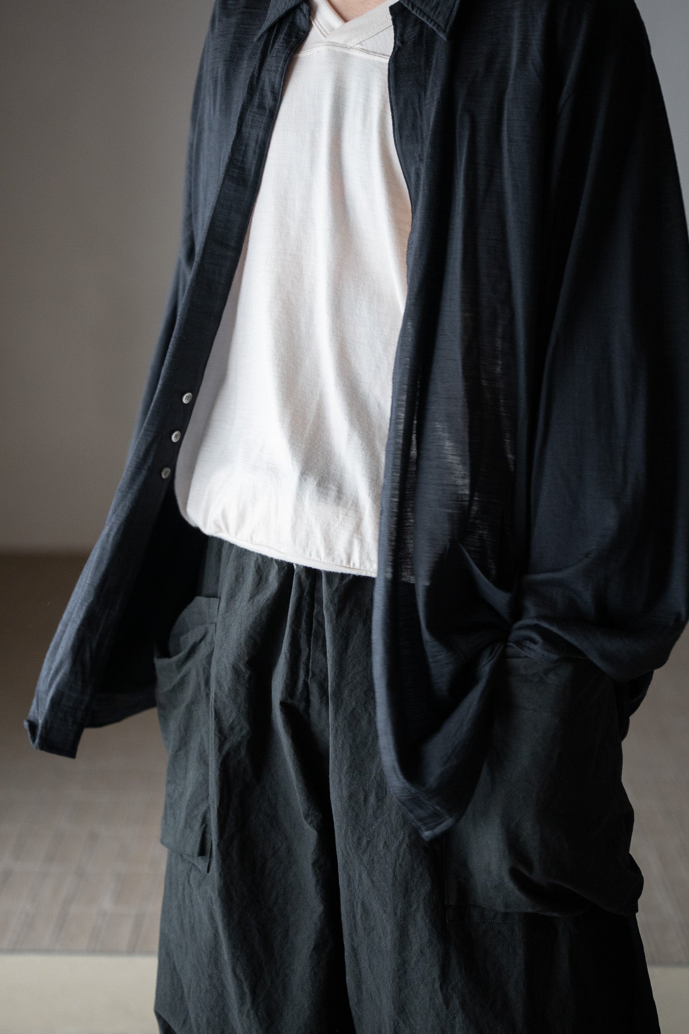 barbell object / 3b cardi -BLACK