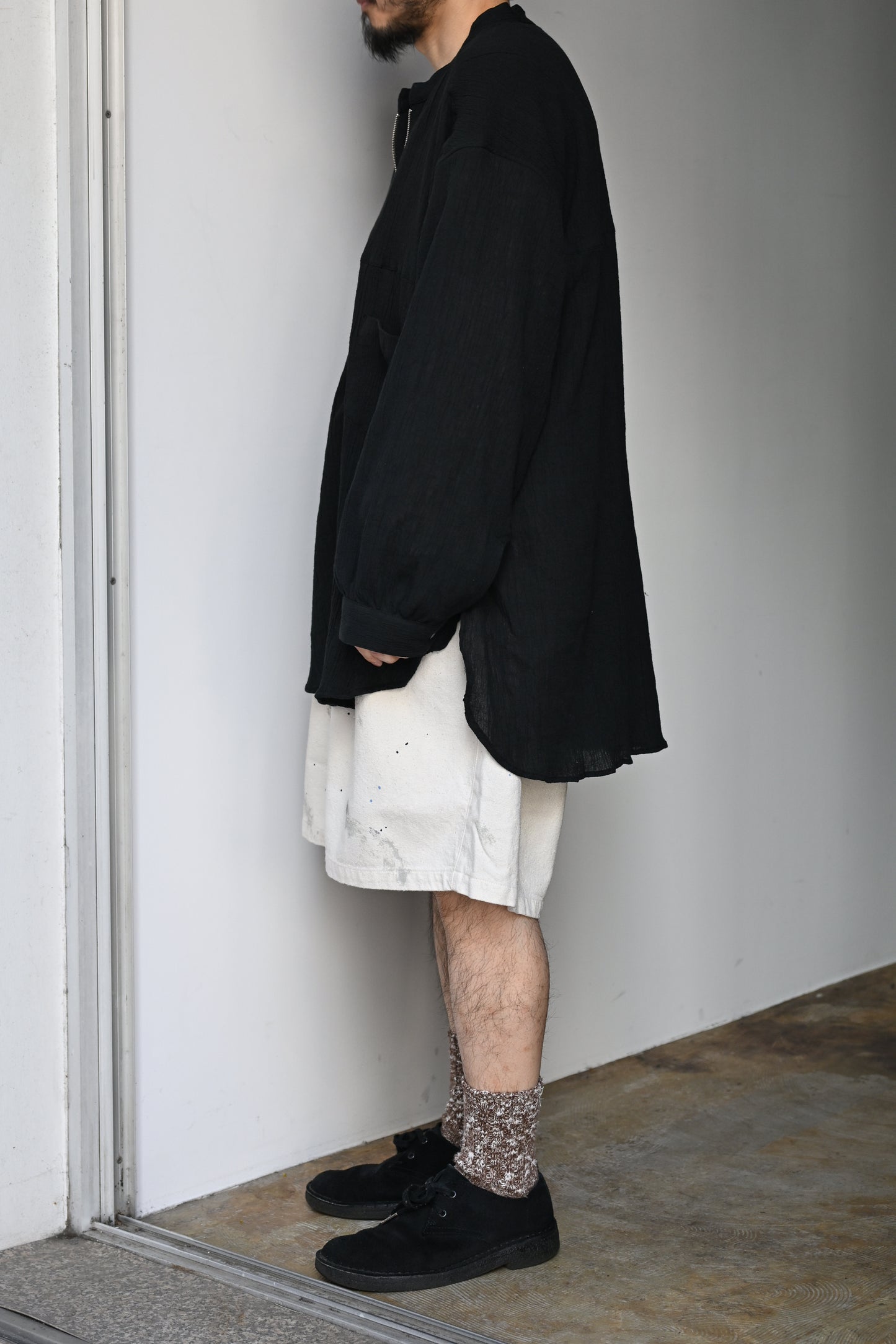 ANCELLM / C/R DUCK SHORT PANTS -WHITE