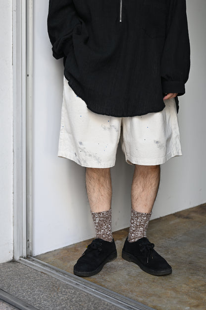 ANCELLM / C/R DUCK SHORT PANTS -WHITE