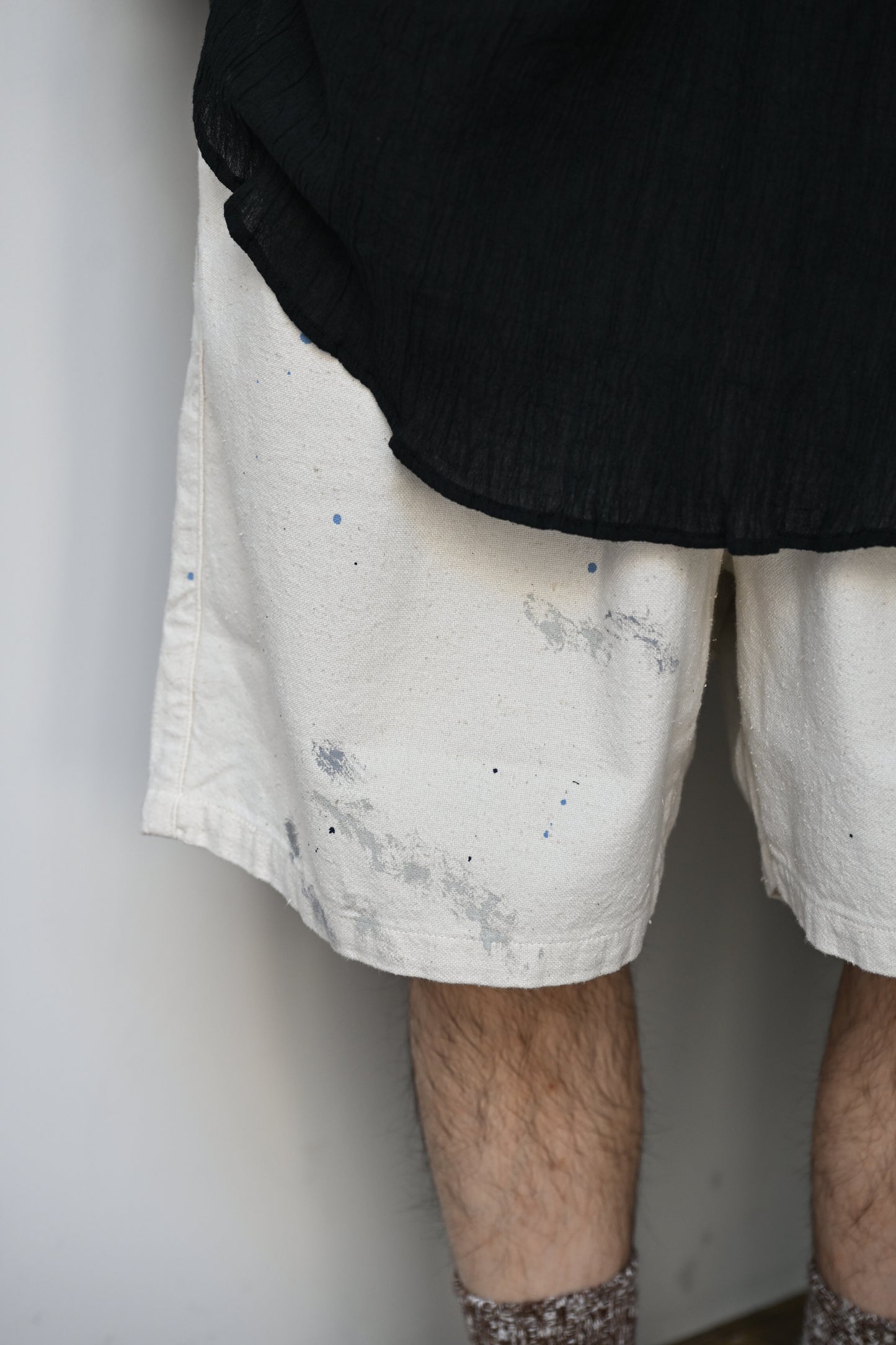 ANCELLM / C/R DUCK SHORT PANTS -WHITE